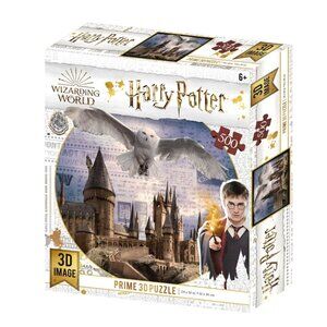 Harry Potter Hogwarts & Hedwig Prime 3D Puzzle 500pc 24"x18" New Sealed